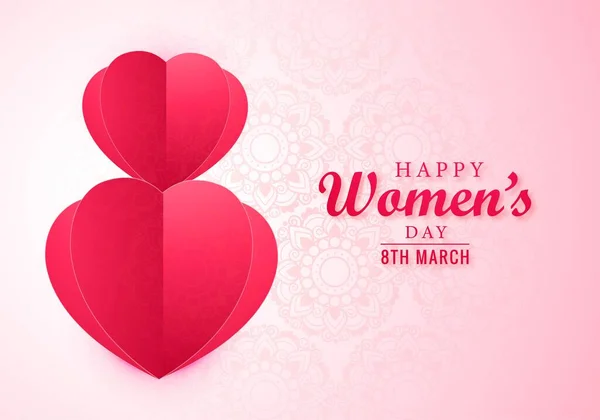 März Internationale Glückwunschkarte Zum Frauentag — Stockvektor