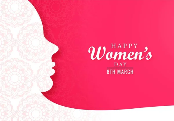 国际快乐女性日间卡片背景 — 图库矢量图片