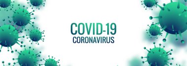 Bakteri veya virüs enfeksiyonu covid-19 afiş arkaplanı