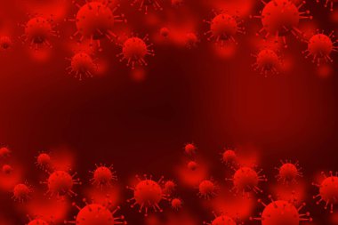 Enfekte kan arka planında Coronavirus mikrop hücreleri