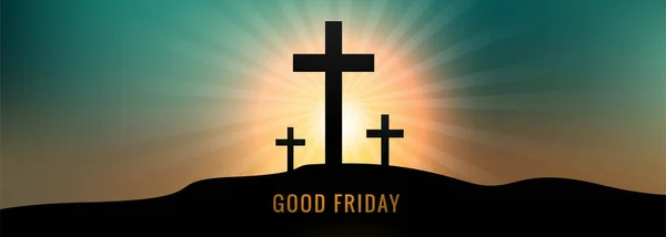 Greeting Card Good Friday Banner Background — Stock Vector