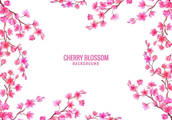 Cherry Blossom Card Background — Stock Vector