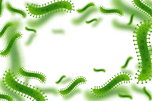 박테리아 바이러스와 미생물 세포의 — 스톡 벡터