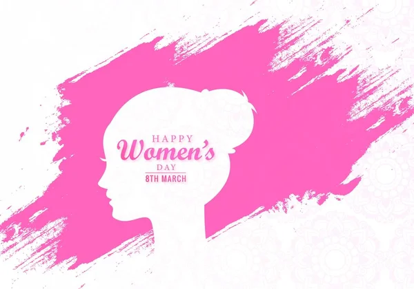 Happy Dzień Kobiet Uroczystości Koncepcja Projektowania Kart — Wektor stockowy