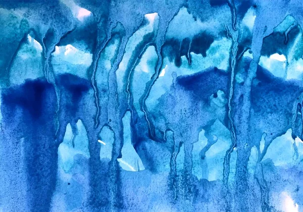 Schöne Blaue Aquarell Textur Hintergrund — Stockvektor