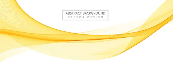 Абстрактний Жовтий Банер Хвилі Тече Фон — стоковий вектор