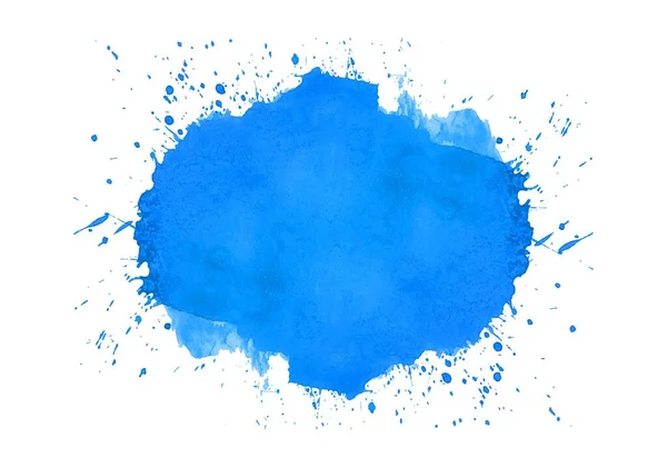 Abstrait Bleu Éclaboussure Aquarelle Design — Image vectorielle