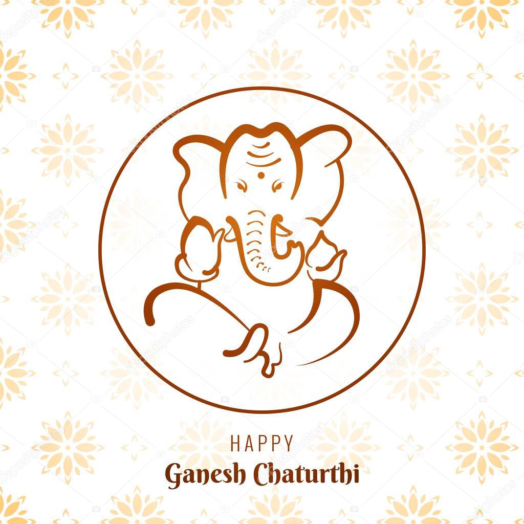 Ganesh chaturthi festival card background