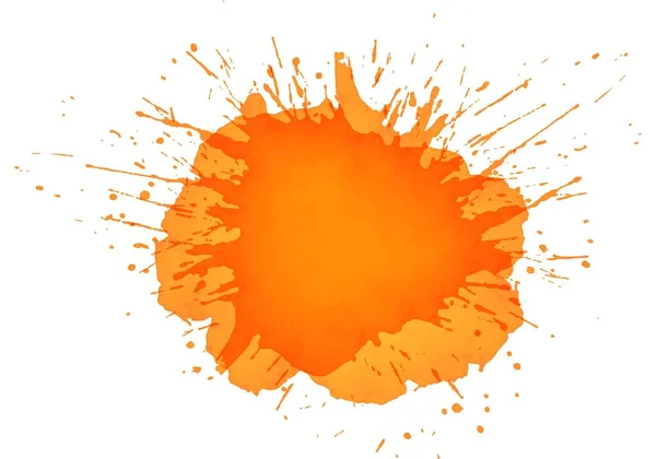 Moderno Suave Naranja Acuarela Salpicadura Textura — Vector de stock