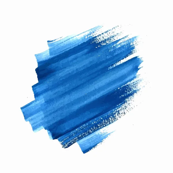 Blauer Pinselstrich Aquarell Design — Stockvektor
