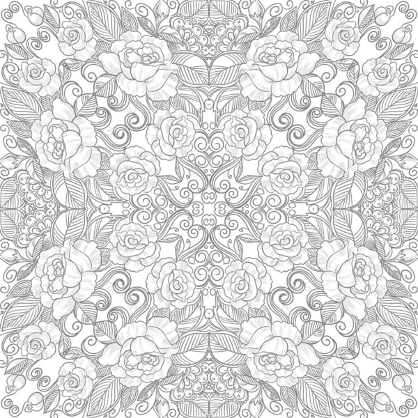 Motif Artistique Fond Mandala Décoratif — Image vectorielle