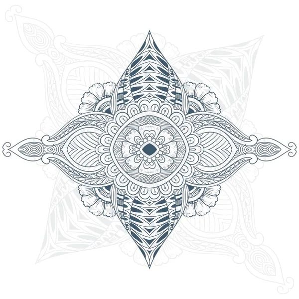 Mandala Décoratif Dessiné Main — Image vectorielle