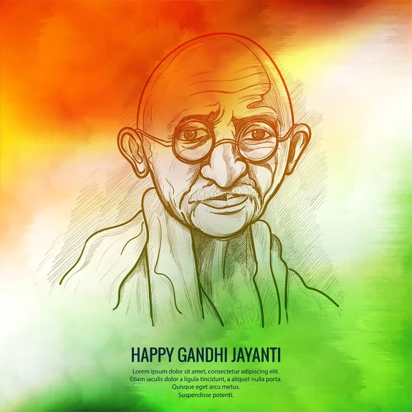 Οκτωβρίου Gandhi Jayanti Ωραίο Και Όμορφο Φόντο Αφίσα — Διανυσματικό Αρχείο