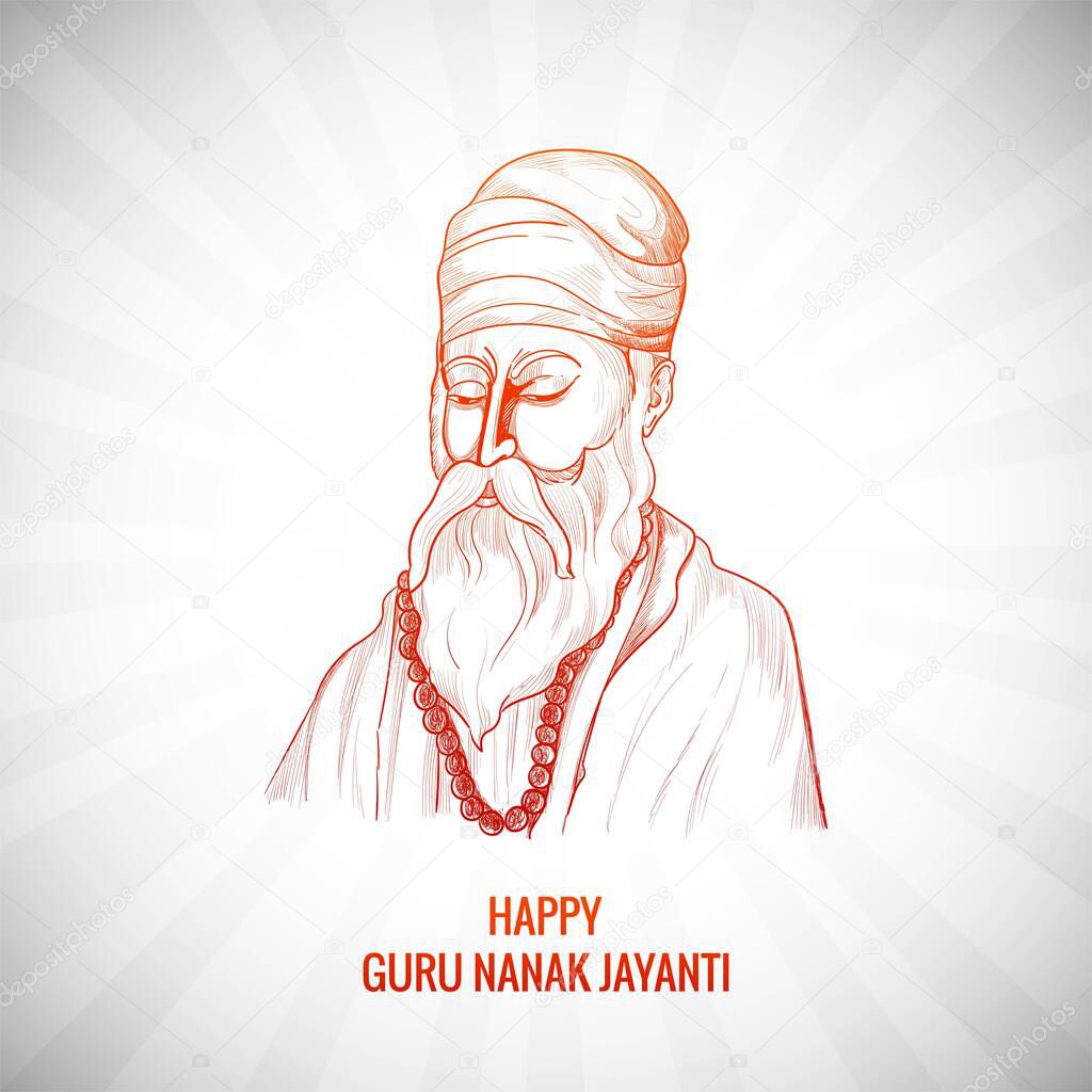 Beautiful Guru Nanak Jayanti festival Card Background