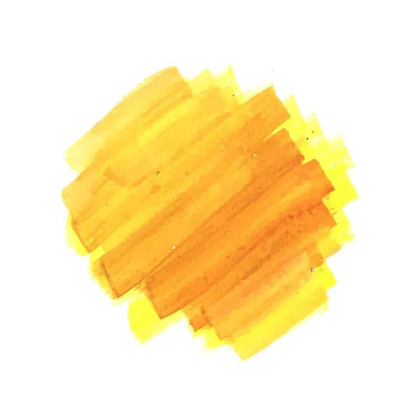 Amarelo Laranja Pincel Design Aquarela —  Vetores de Stock