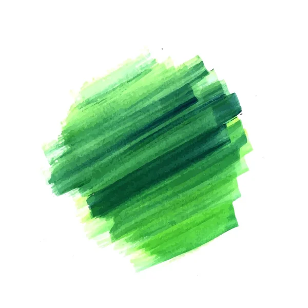 Pinceau Vert Course Aquarelle Design — Image vectorielle