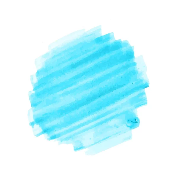 Blå Pensel Stroke Akvarell Design — Stock vektor