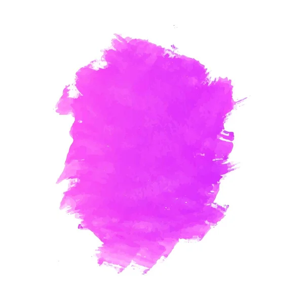 Hand Draw Purple Brush Stroke Watercolor Design — Vetor de Stock