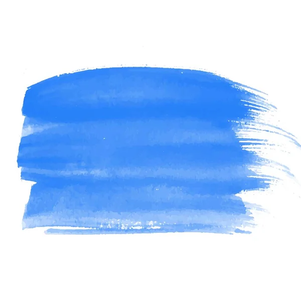 Handtekening Blauw Penseel Slag Aquarel Ontwerp — Stockvector