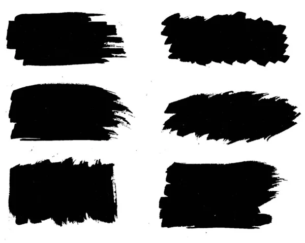 Çizimi Siyah Fırça Darbesi — Stok Vektör