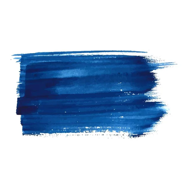 Kék Ecset Stroke Akvarell Design — Stock Vector