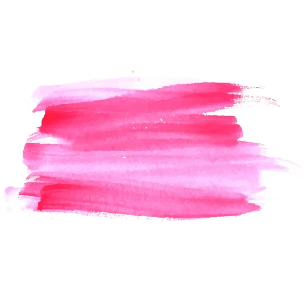 手描きピンクブラシストローク水彩デザイン — ストックベクタ