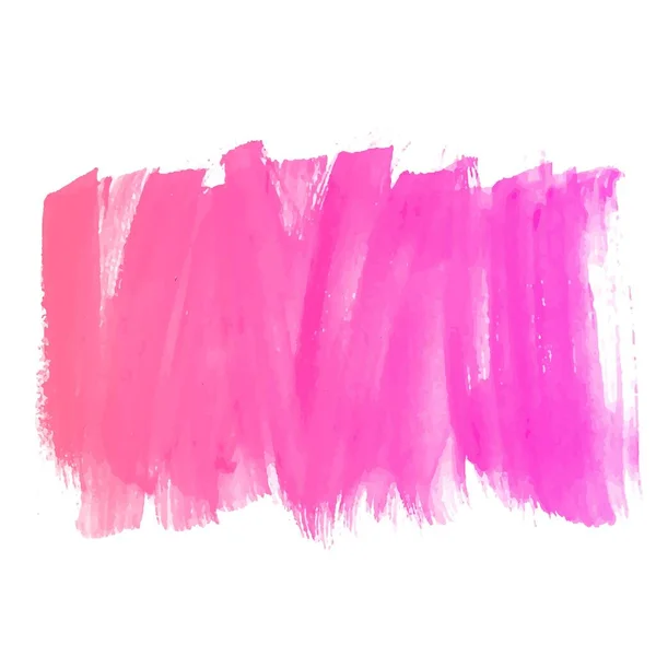 Hand Draw Pink Brush Stroke Watercolor Design — Vetor de Stock