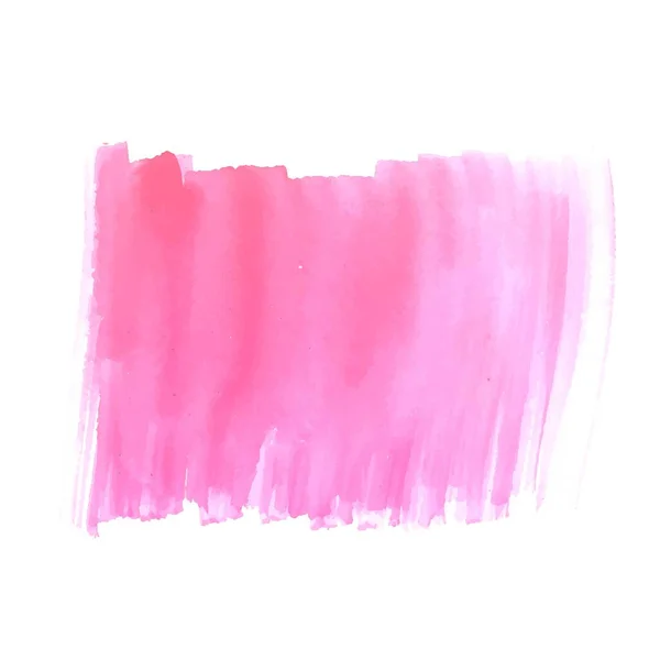 Ručně Kreslit Růžové Tahy Štětcem Akvarel Design — Stockový vektor
