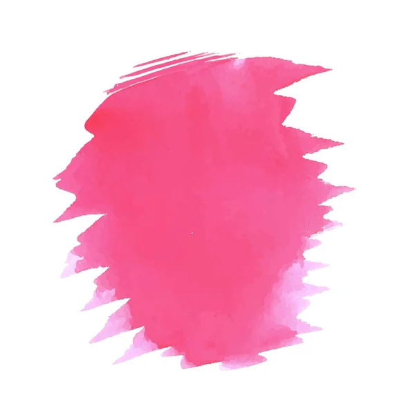 手描きピンクブラシストローク水彩デザイン — ストックベクタ