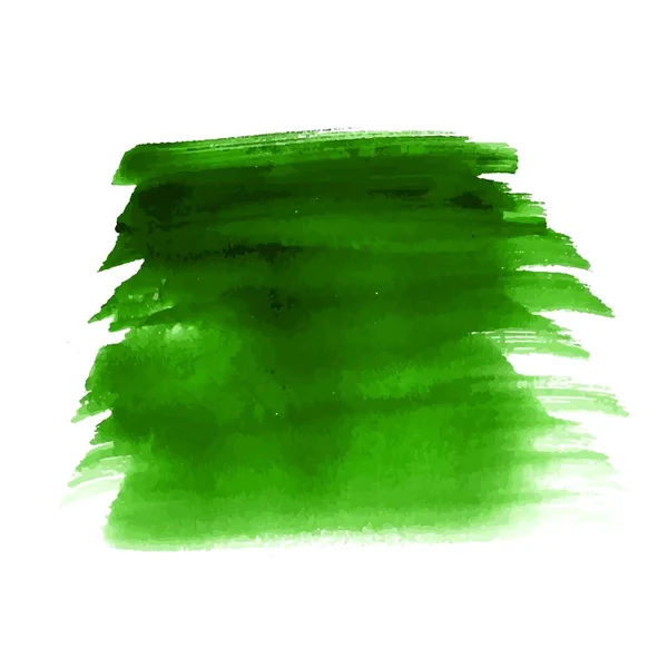 Dessin Main Vert Coup Pinceau Aquarelle Design — Image vectorielle
