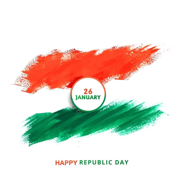 Indiase Tricolor Republiek Dag Januari Achtergrond — Stockvector