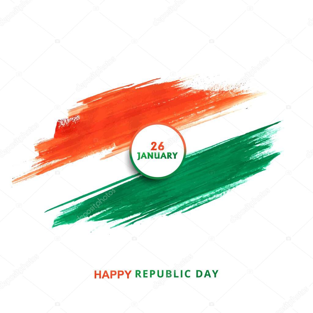 National flag colours for indian republic day celebration design