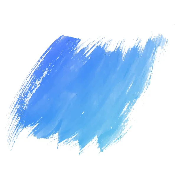 Hand Draw Blue Brush Stroke Watercolor Design — Stock vektor