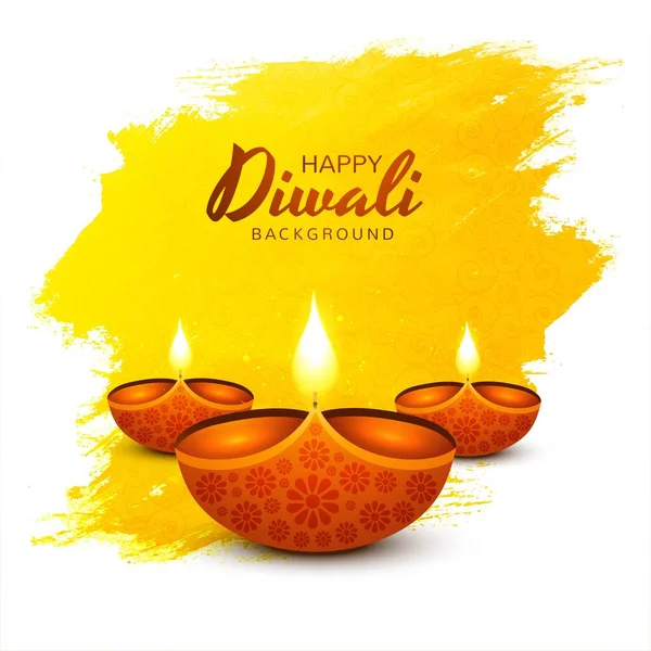 Diwali Festival Feiertagskarte Hintergrund — Stockvektor