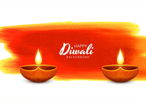 Glückliche Diwali Festival Grußkarte Feier Hintergrund — Stockvektor