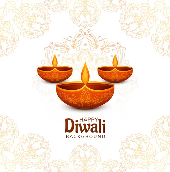 Konstnärlig Religiös Glad Diwali Festival Kort Bakgrund — Stock vektor