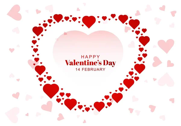 Decorativo Dia Dos Namorados Corações Saudação Fundo Cartão —  Vetores de Stock