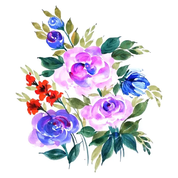 Hermosa Mano Dibujar Decorativo Floral Boda Tarjeta Fondo — Vector de stock