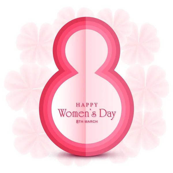 Όμορφη Womends Ημέρα Μαρτίου Φόντο Ευχετήρια Κάρτα — Διανυσματικό Αρχείο