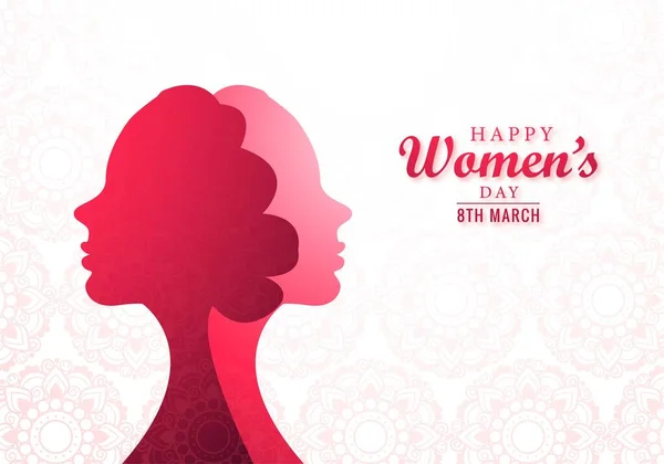 Happy Women Day Celebrations Concept Card Design — Stock Vector