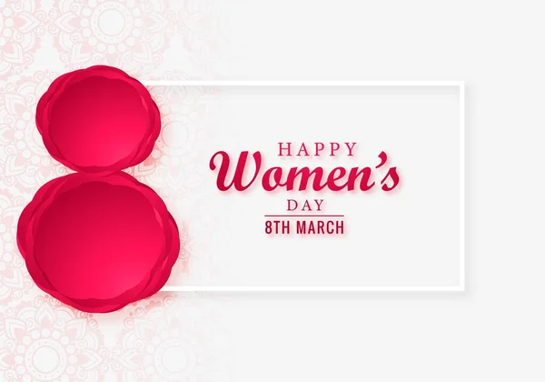Fundo Cartão Dia Mulheres Felizes Internacionais — Vetor de Stock