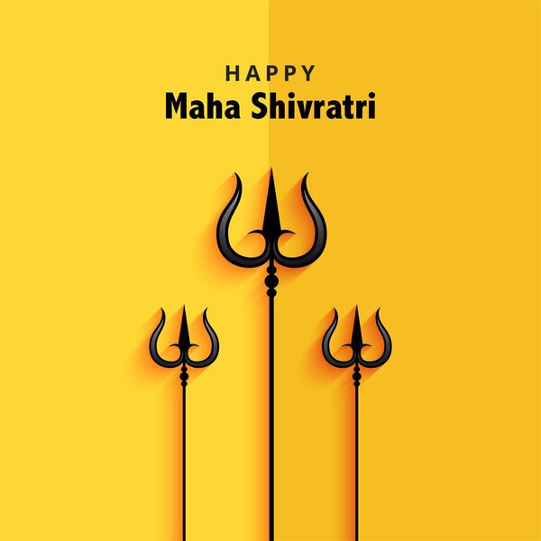 Trishul illustration for shivratri festival greeting card background