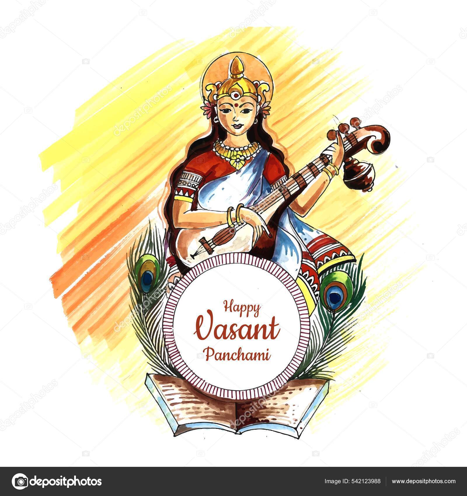 Happy vasant panchami celebration card background 5230134 Vector Art at  Vecteezy