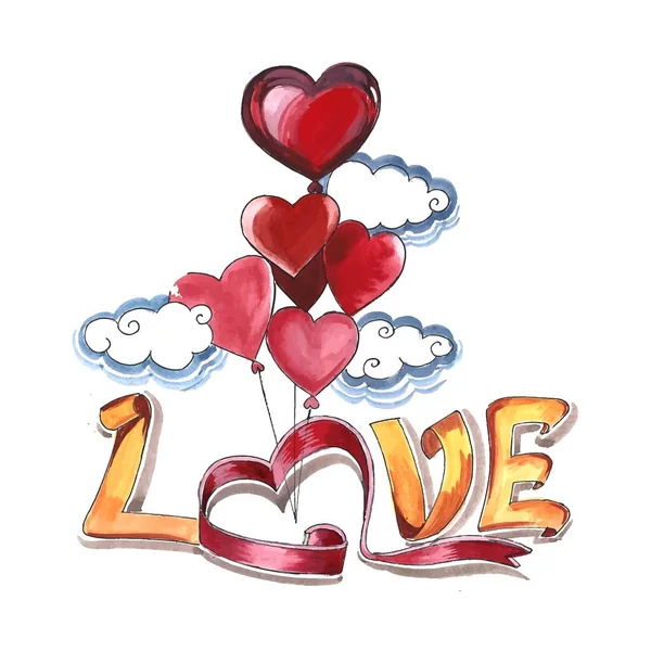 Joyeux Jour Saint Valentin Beau Fond Carte Voeux Coeur — Image vectorielle