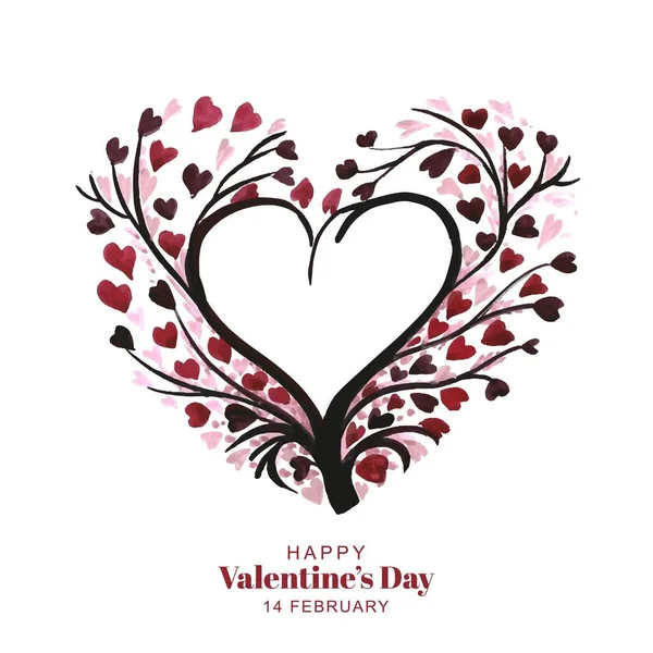 Boldog Valentin Nap Szív Ünneplés Kártya Háttér — Stock Vector