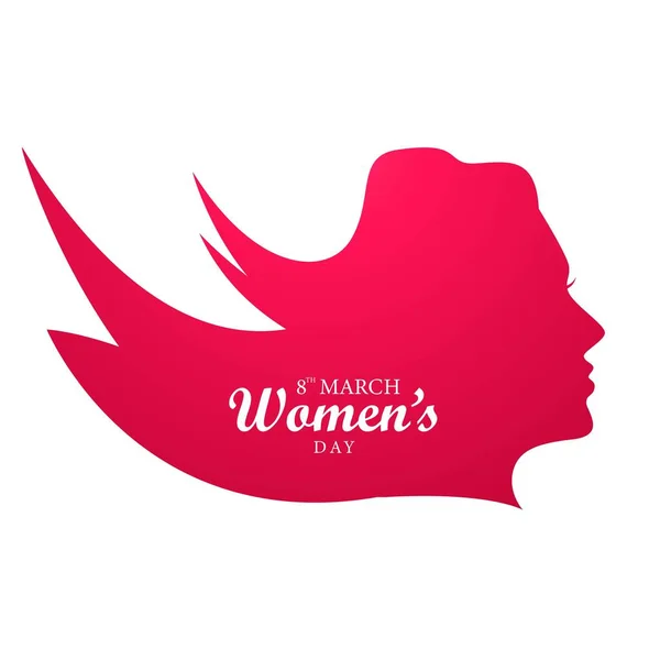 Красива Жінка Обличчя Дами Щасливому Дизайні Жіночих Денних Листівок — стоковий вектор