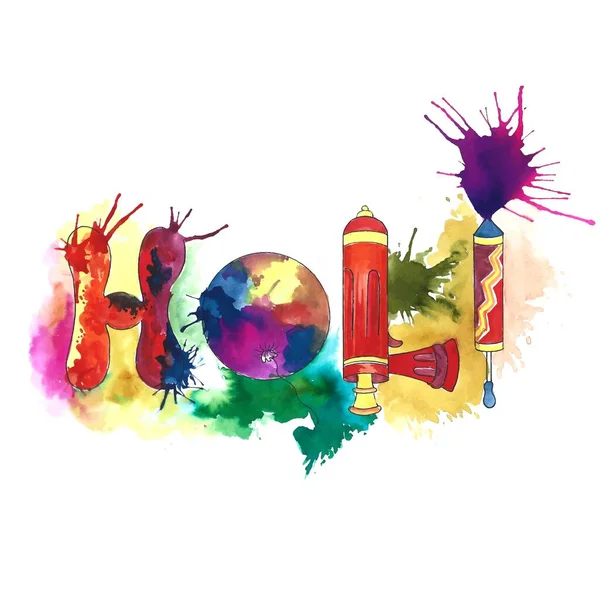 Beautiful Holi Festival Colors Splash Background — Stock Vector