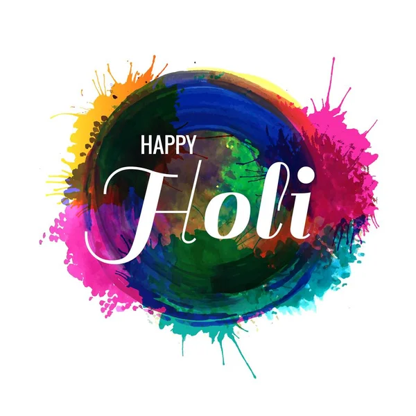 Indian Holi Traditional Festival Colors Card Background — Stock Vector