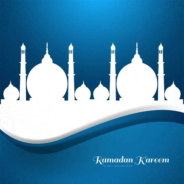 Ramadan Kareem Islamic Mosque Festival Card Baclground — Vettoriale Stock