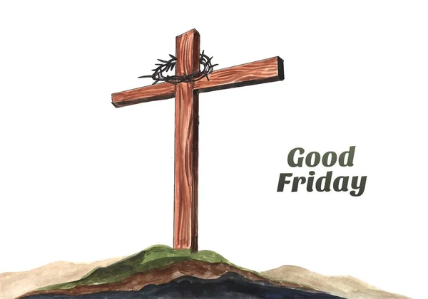 Jesucristo Buen Viernes Pascua Día Cruz Fondo — Archivo Imágenes Vectoriales